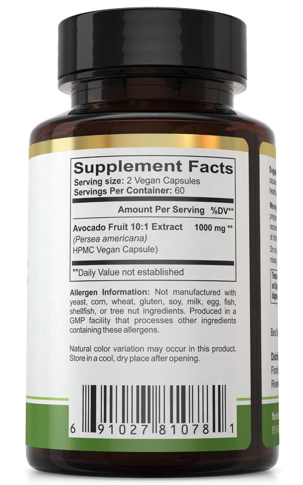 Avocado Fruit Extract Capsules 10:1 120 Capsules