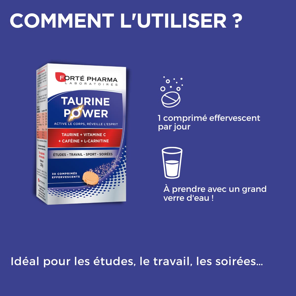 Forté Pharma Energie Taurine Power 30 Tablands - Image 4