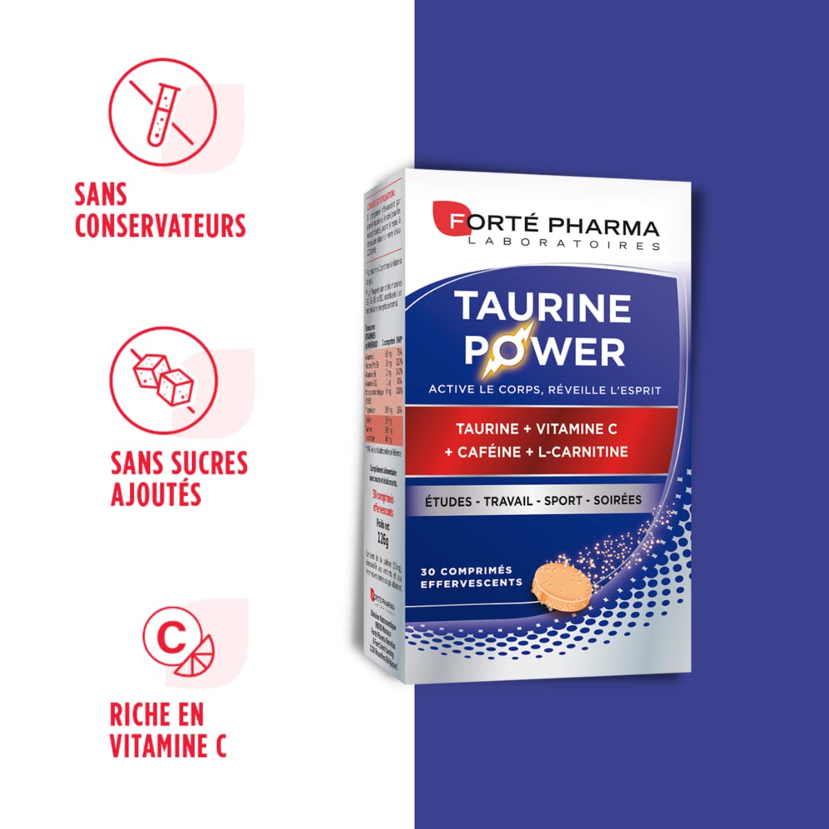 Forté Pharma Energie Taurine Power 30 Tablands - Image 3