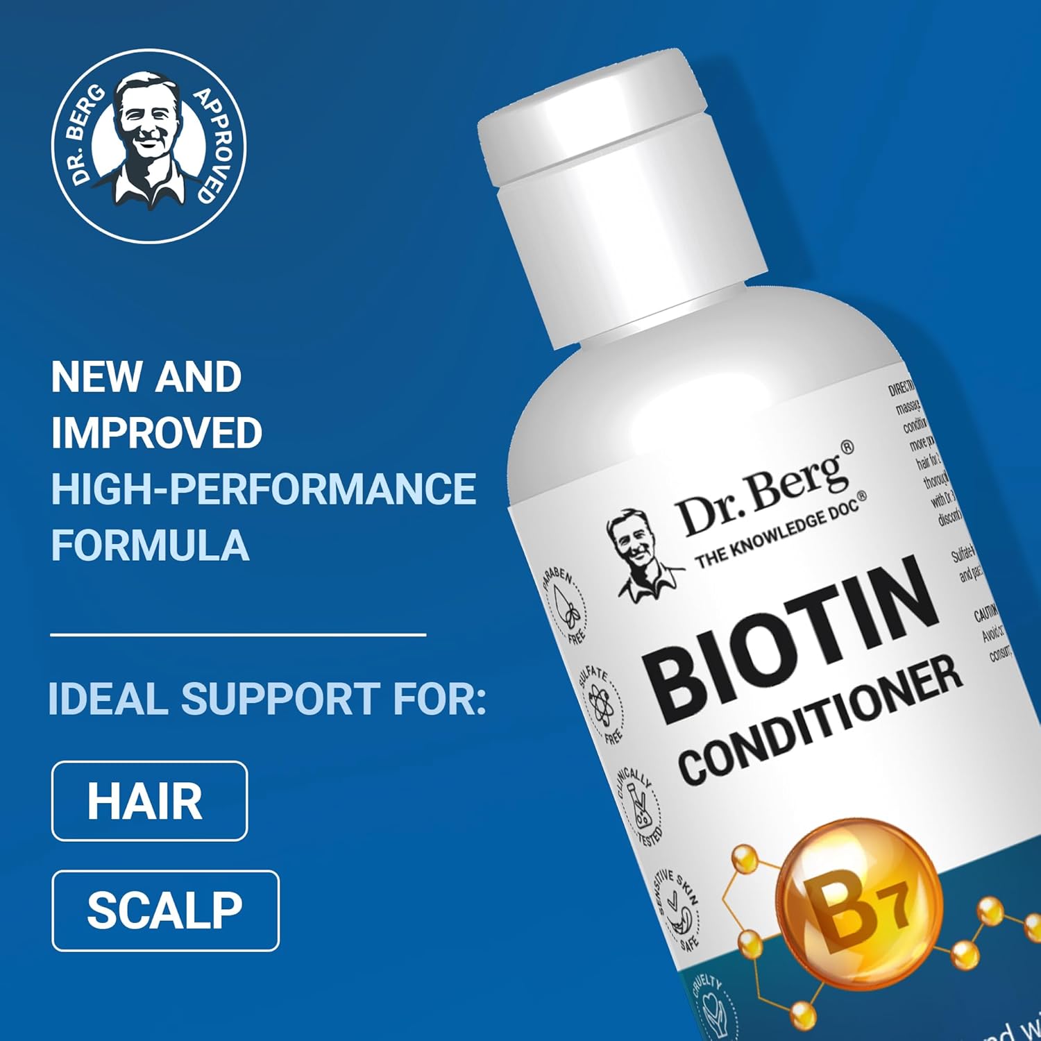 Dr. Berg Biotin Conditioner | Natural Hair & Scalp Rescue with Botanicals | 236 ml - Image 8
