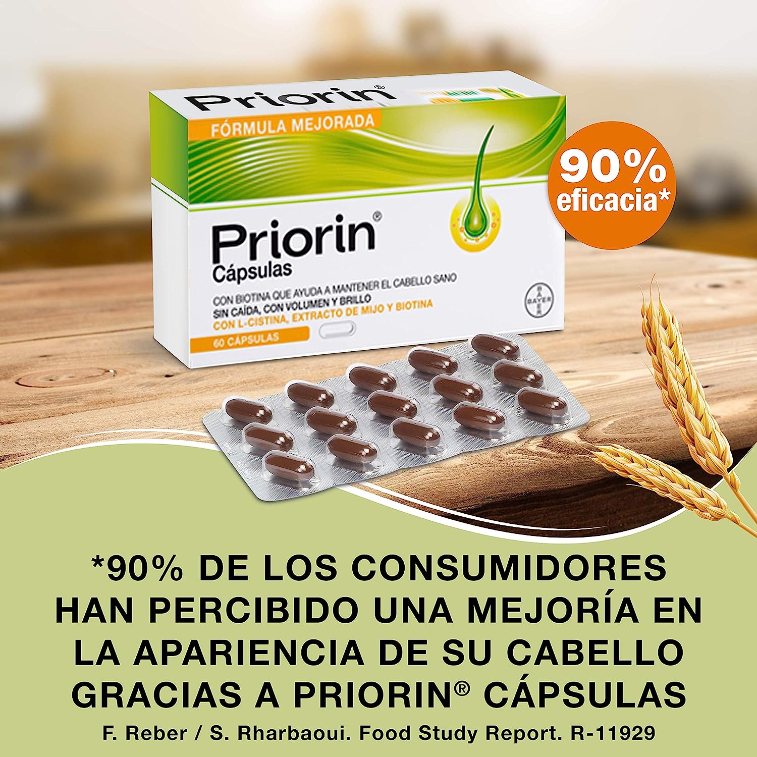 Priorin Capsules Food Supplement with Biotin, L-Cystine, Millet Extract and Pantothenic Acid, to Maintain Healthy Hair, 60 Capsules