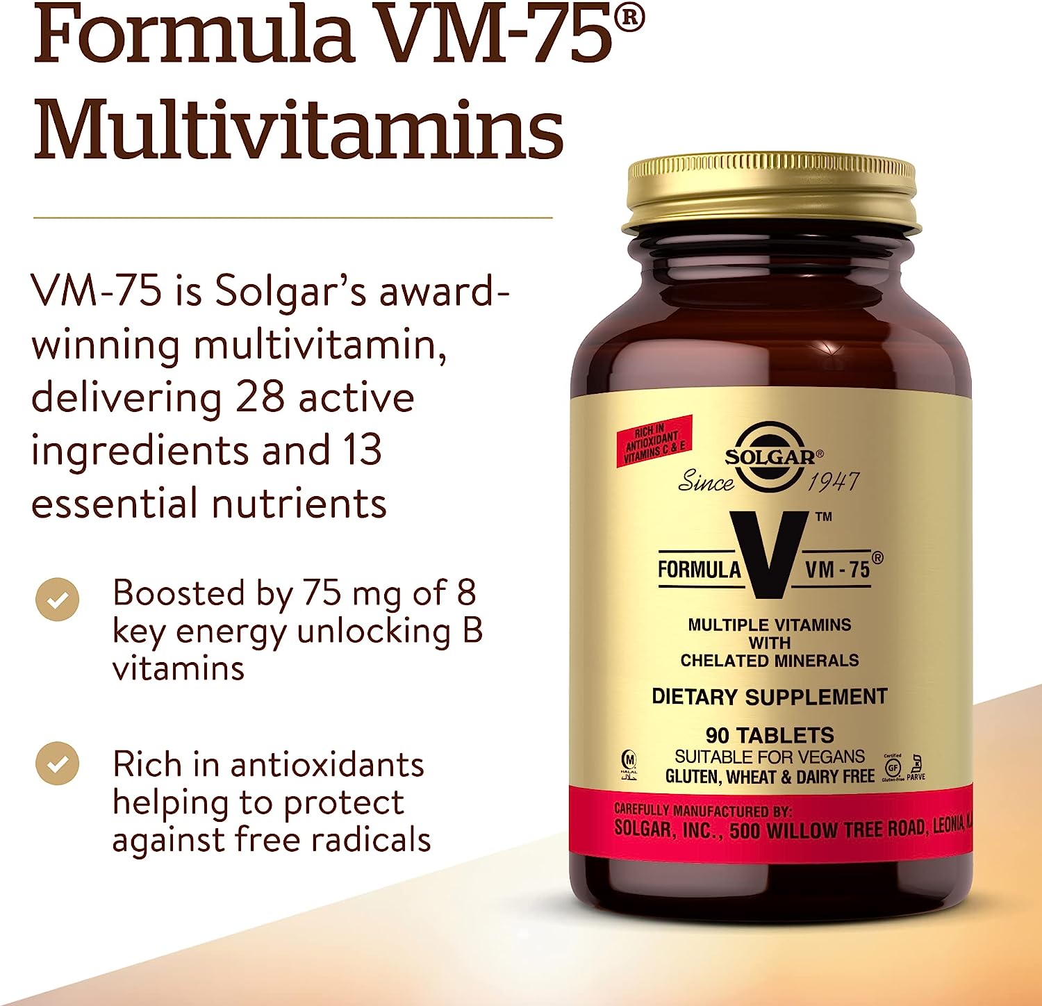 Solgar, Multivitamins for women (Formula VM-75), Ingredients