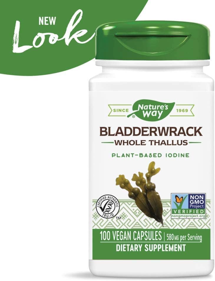 Nature's Way Premium Herbal Bladderwrack Whole Thallus 580 mg, 100 Count - Image 3