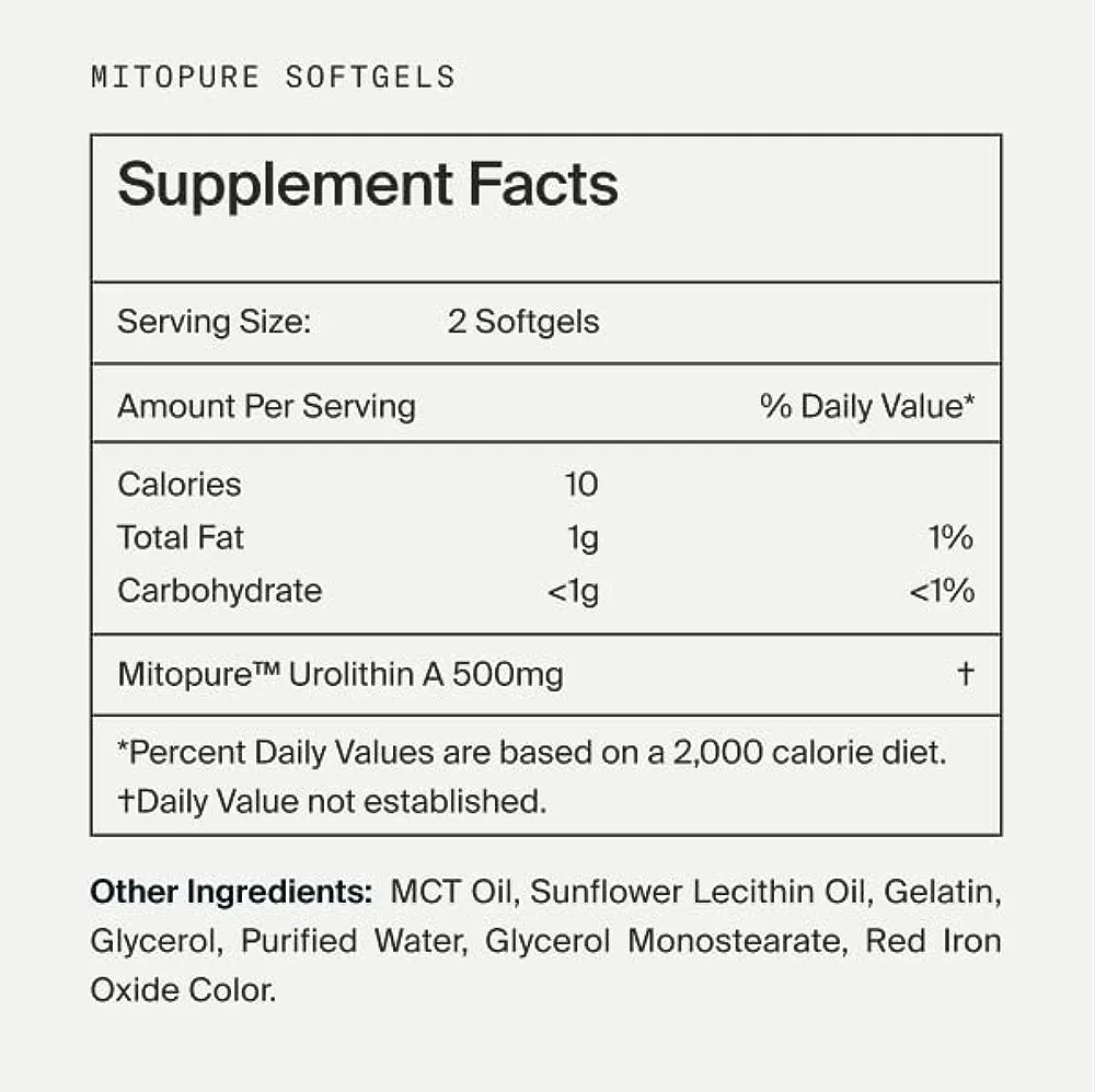 Mitopure Urolithin A Supplement - First Clinically Tested Highly Pure Urolithin A - Healthy Aging - Energy Supplements Alternative to NMN, NAD, CoQ10, Resveratrol, PQQ - 120 Count Starter Kit - Image 6