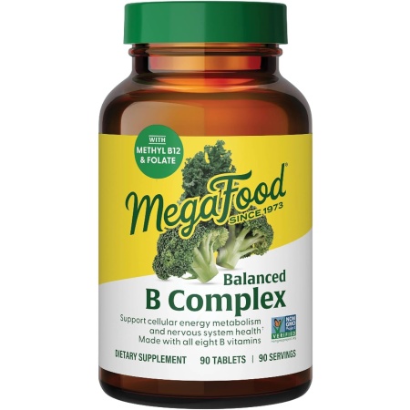 B Complex Vitamins, MegaFood, Natural Energy & Wellness Support, 90 Tablets