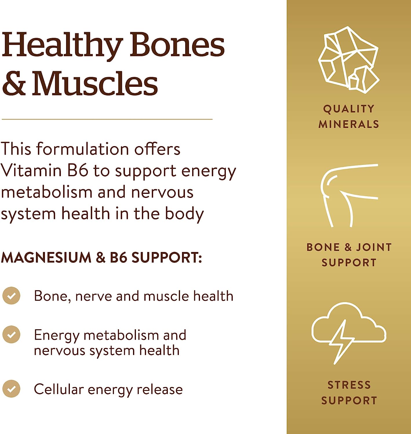 Solgar Magnesium with Vitamin B6, 250 Tablets - Promote Healthy Bone Mineralization, Support Nerve & Muscle Function, Energy Metabolism - Non-GMO, Vegan, Gluten Free, Dairy Free, Kosher - 83 Servings - Image 5