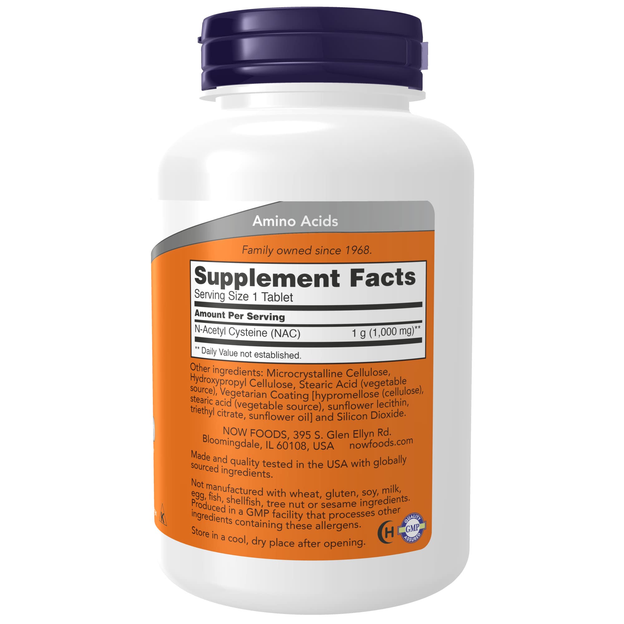 NOW Supplements, NAC (N-Acetyl-Cysteine) 1,000 mg, Free Radical Protection*, 120 Tablets - Image 4