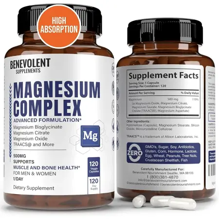 5-in-1 Magnesium Complex by Benevolent | 120 Capsules