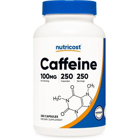 Nutricost, Caffeine 100mg, 250 Capsules