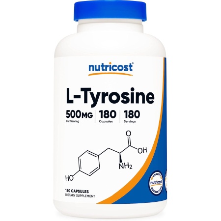 Nutricost, L-Tyrosine 500mg, 180 Capsules