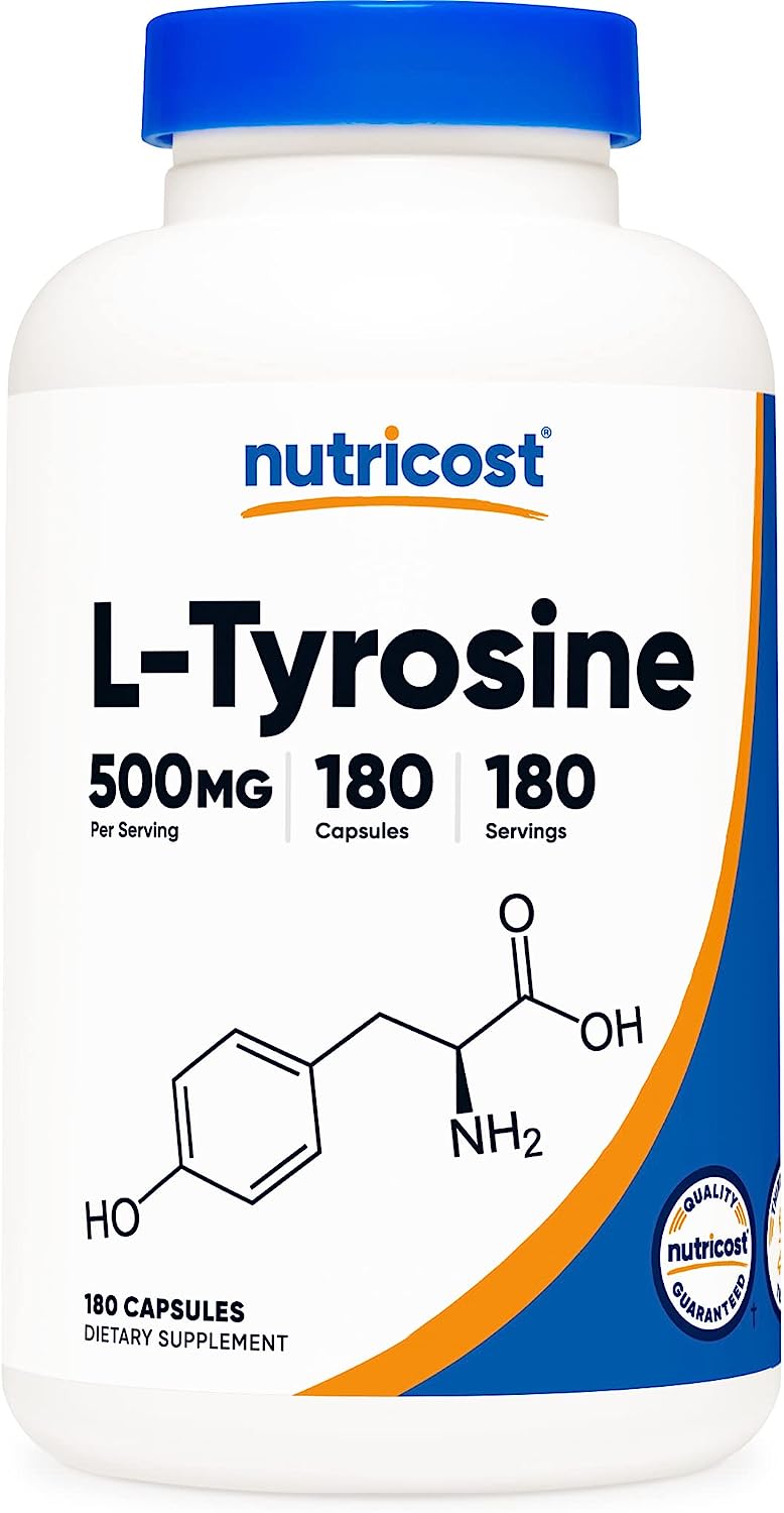 Nutricost, L-Tyrosine 500mg, 180 Capsules