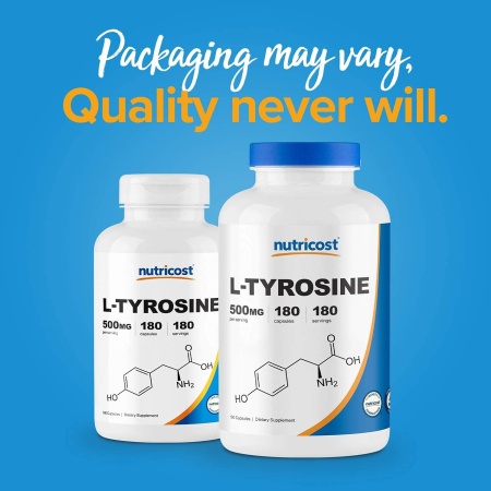 Nutricost, L-Tyrosine 500mg, 180 Capsules