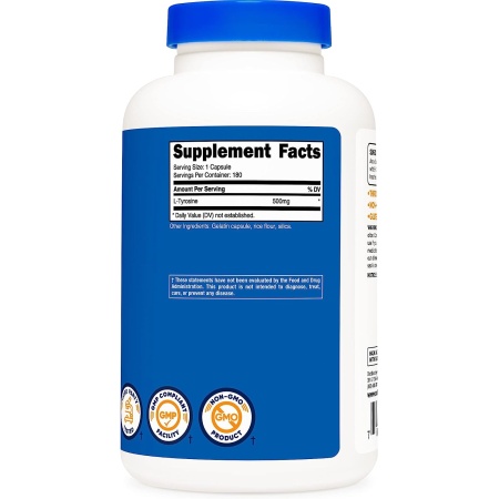 Nutricost, L-Tyrosine 500mg, Ingredients