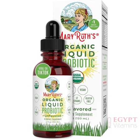 MaryRuth's USDA Organic Liquid Probiotics | Improves Immune Function for Men | Women & Kids | 12 Live Strains Flora w/Acidophilus Probiotic | Vegan | Non-GMO | 4 Fl Oz
