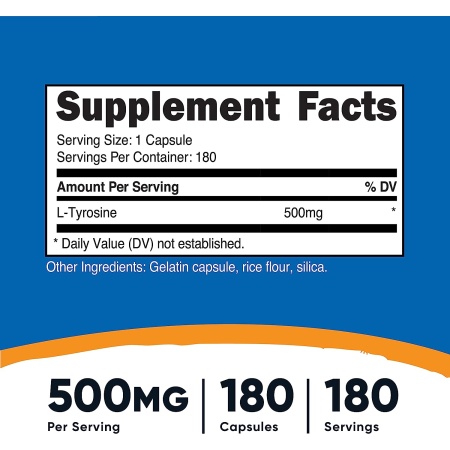 Nutricost, L-Tyrosine 500mg, Ingredients