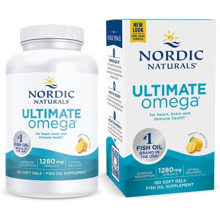 Nordic Naturals Ultimate Omega Lemon Flavor – 180 Soft Gels