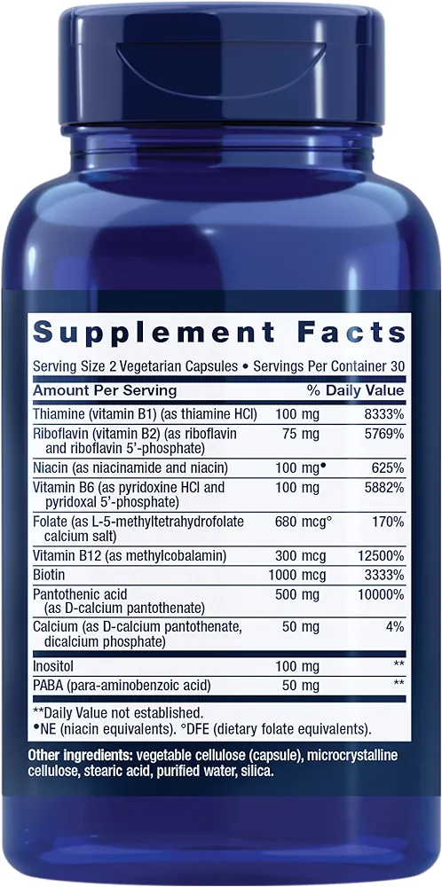 Life Extension BioActive Complete B-Complex | 60 Veg Caps - Image 2