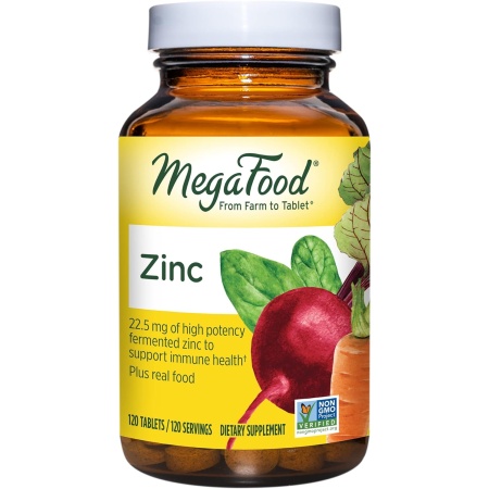 MegaFood, Zinc Immune Support, 120 Tablets, old look