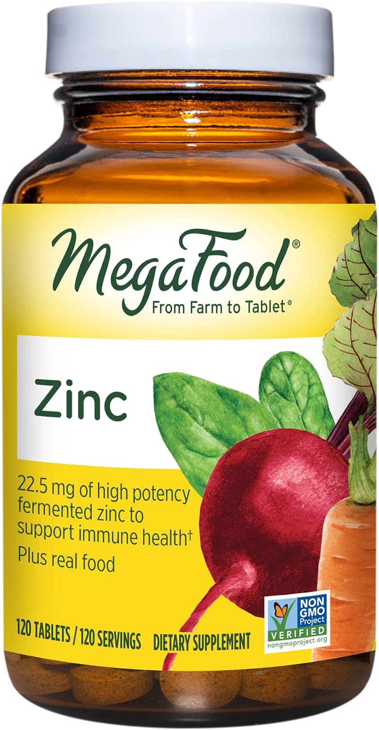 MegaFood, Zinc Immune Support, 120 Tablets, old look