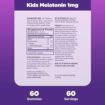Natrol | Kids Melatonin 1mg, Dietary Supplement for Restful Sleep | 60 Berry-Flavored Gummies - Image 2