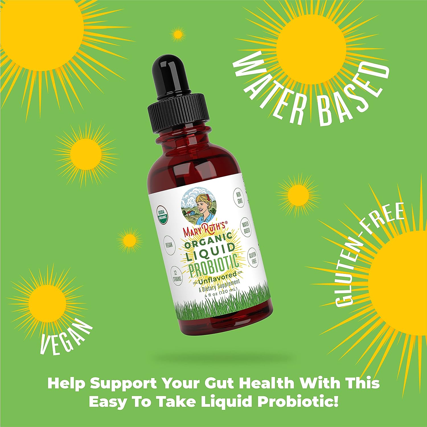 MaryRuth's | USDA Organic Liquid Probiotic for the Whole Family | 40 Servings - Image 5