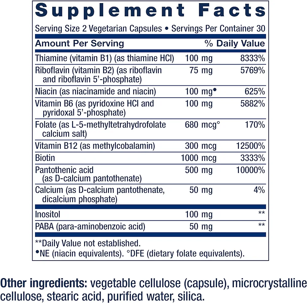 Life Extension BioActive Complete B-Complex | 60 Veg Caps - Image 3