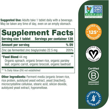 MegaFood, Zinc Immune Support, Ingredients