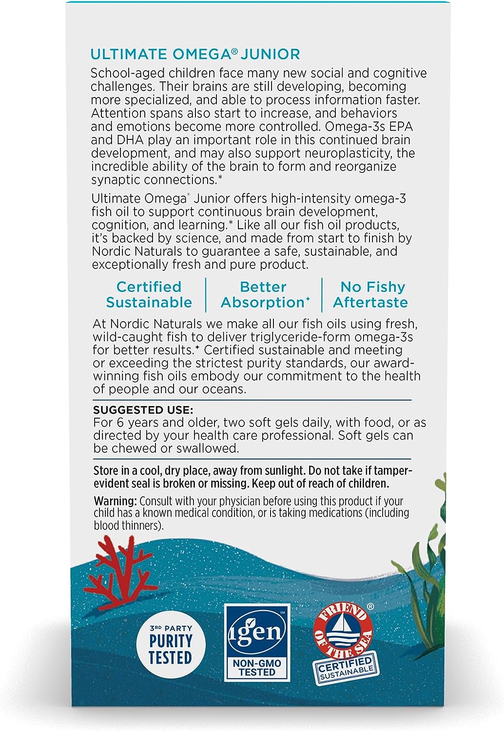 Nordic Naturals Ultimate Omega Jr., Strawberry - 120 Mini Soft Gels - 680 Total Omega-3s with EPA & DHA - Brain Health, Mood, Learning - Non-GMO - 60 Servings
