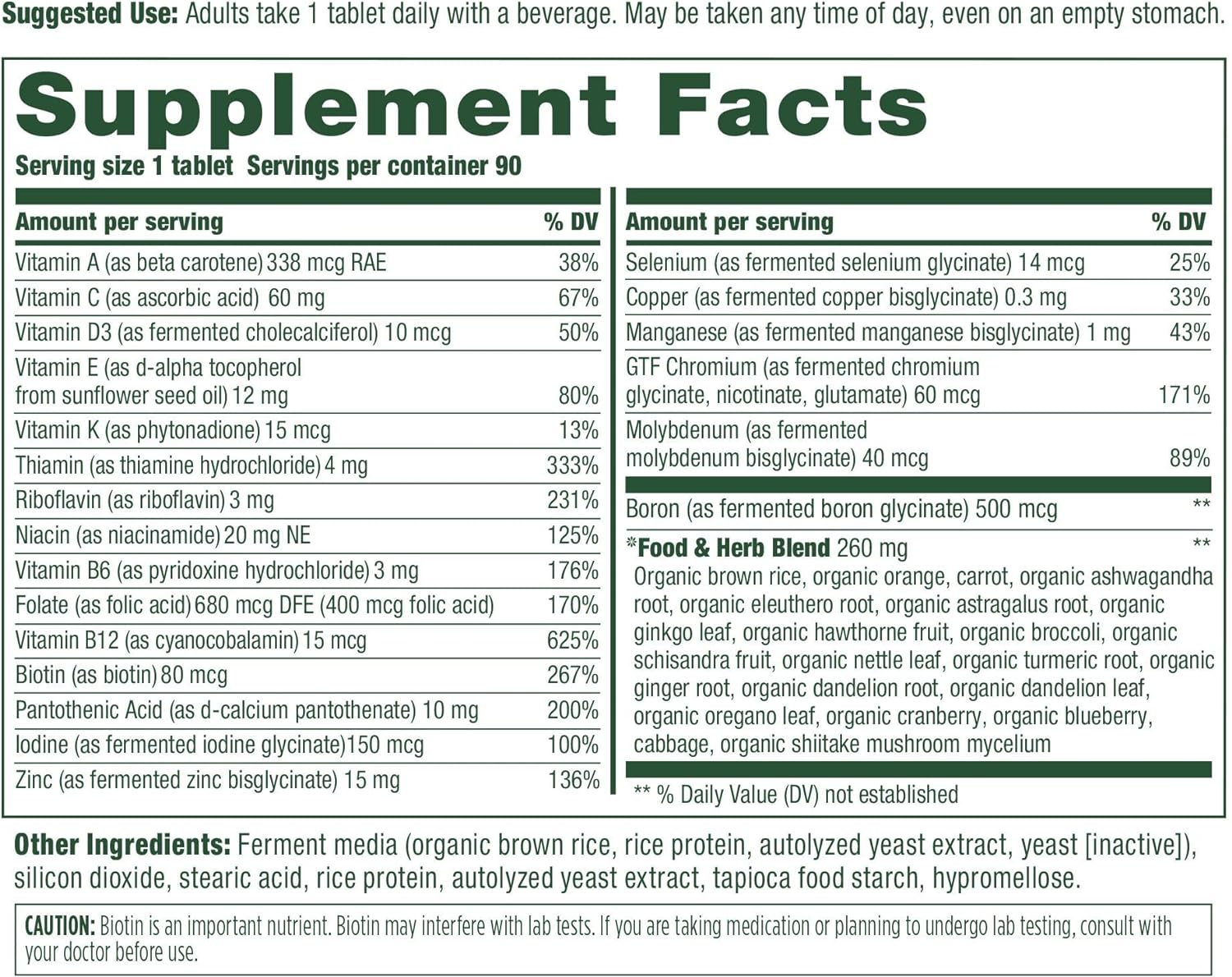 MegaFood Men's 40+ One Daily Multivitamin for Men With Vitamin B, Vitamin D3, Selenium, Zinc & Real Food - Immune Support, Energy Metabolism, and Muscle & Bone Health – Non GMO; Vegetarian - 90 Tabletss - Image 2