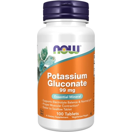 Now Potassium Gluconate, 99 mg, 100 Tablets