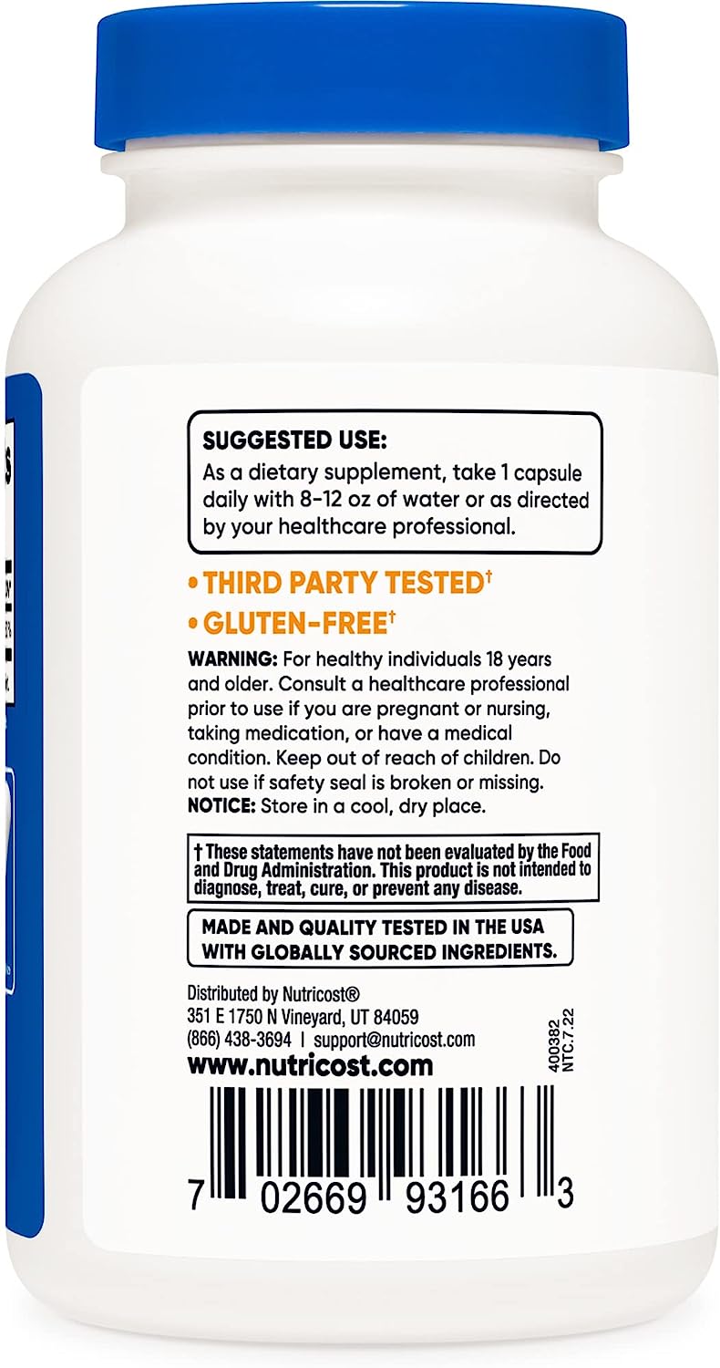 Nutricost Biotin (Vitamin B7) 10000mcg , 240 Capsules - Image 4