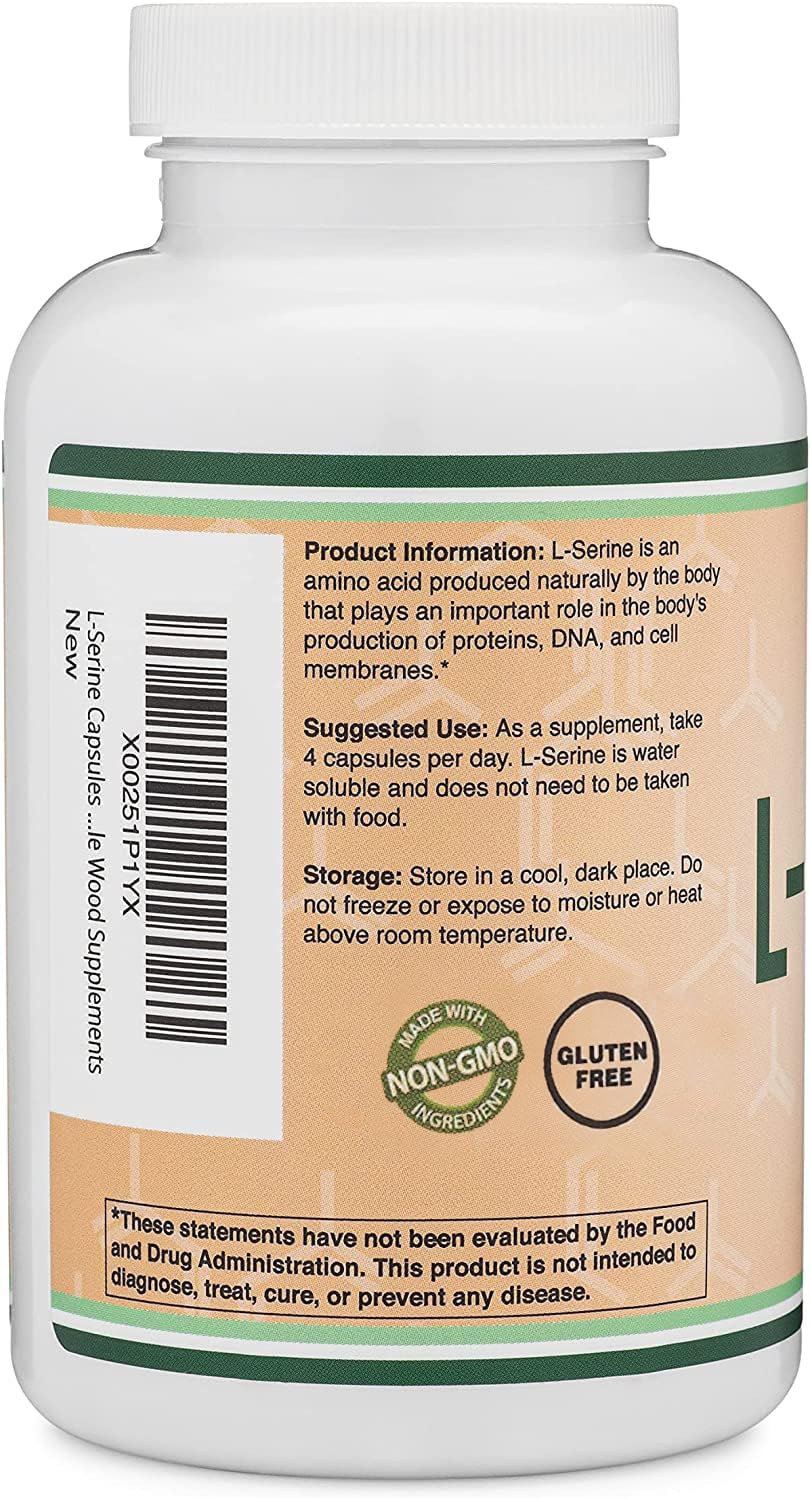 Double Wood | L-Serine Supplement for Brain Support | 180 Caps - Image 3