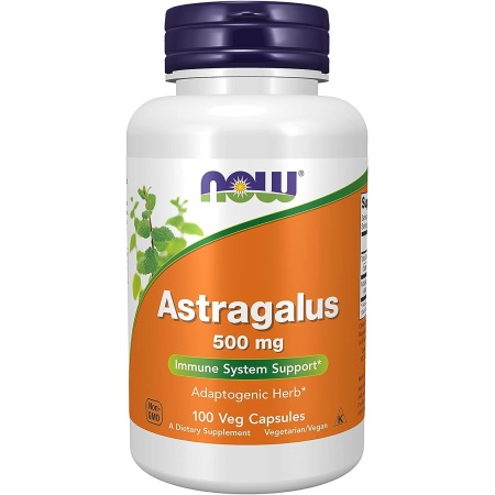 NOW Supplements Astragalus 500 mg | Immune Support - 100 Capsules