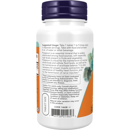 Now Potassium Gluconate, 99 mg, 100 Tablets