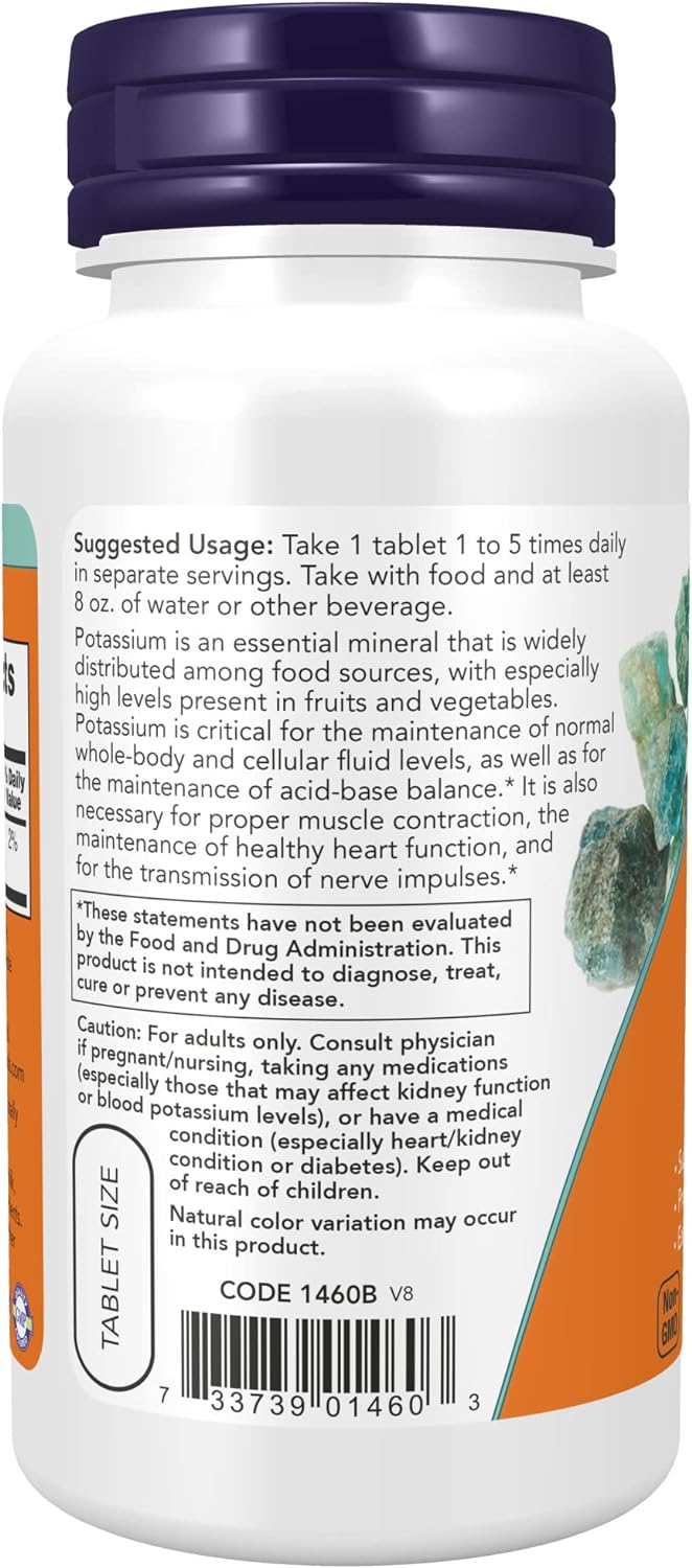 Now Potassium Gluconate, 99 mg, 100 Tablets