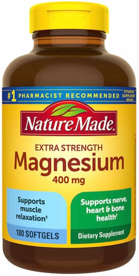 Nature Made Magnesium 400 mg Oxide Extra Strength 180 softgels