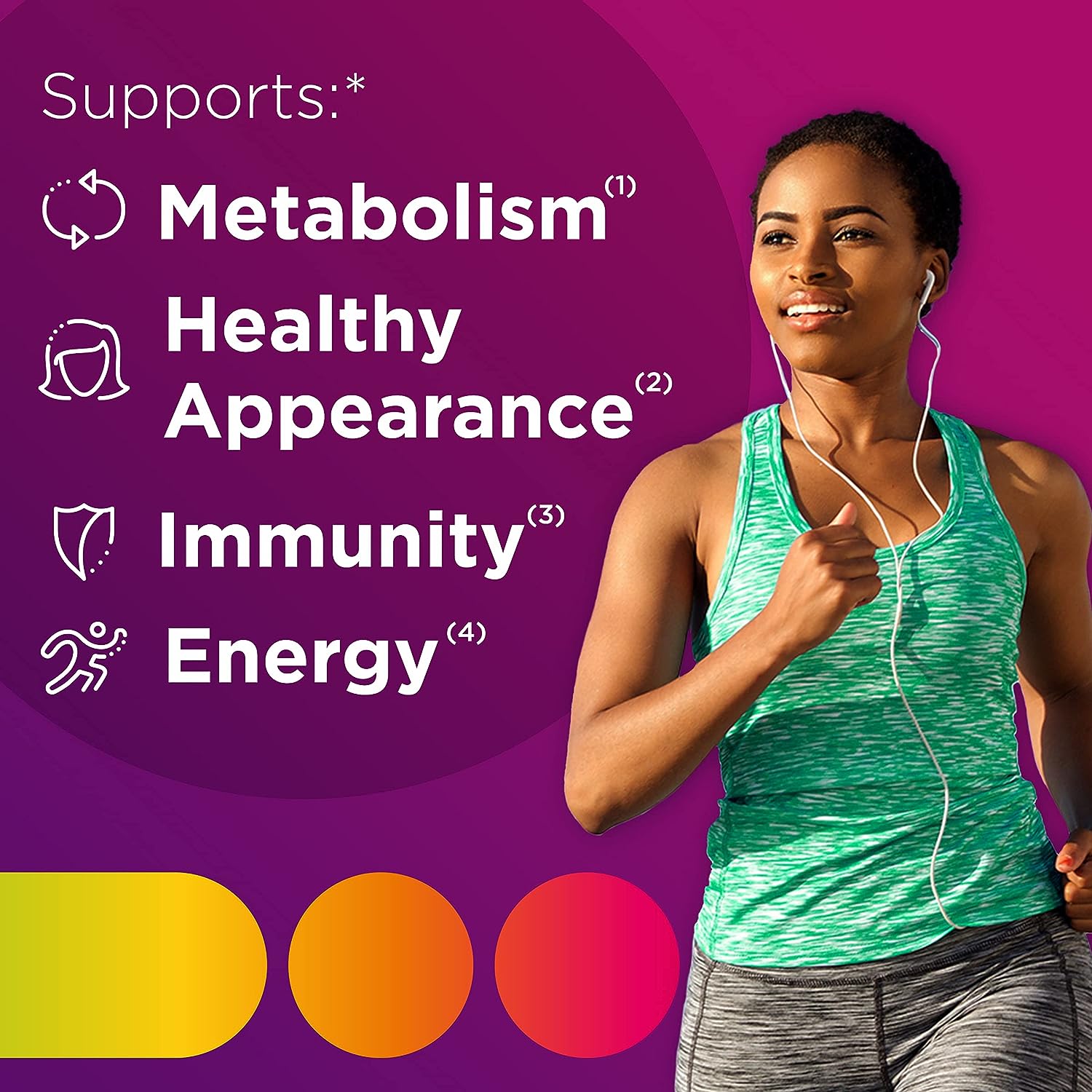 Centrum Multivitamin for Women, Multivitamin/Multimineral Supplement with Iron, Vitamin D3, B Vitamins and Antioxidant Vitamins C and E, Gluten Free, Non-GMO Ingredients - 120 Count - Image 4
