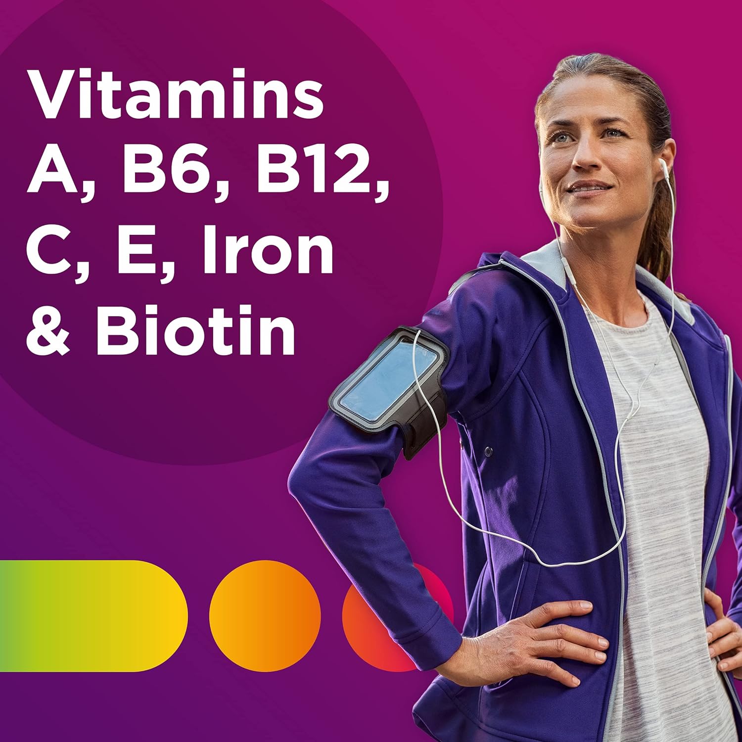 Centrum Multivitamin for Women, Multivitamin/Multimineral Supplement with Iron, Vitamin D3, B Vitamins and Antioxidant Vitamins C and E, Gluten Free, Non-GMO Ingredients - 120 Count - Image 5
