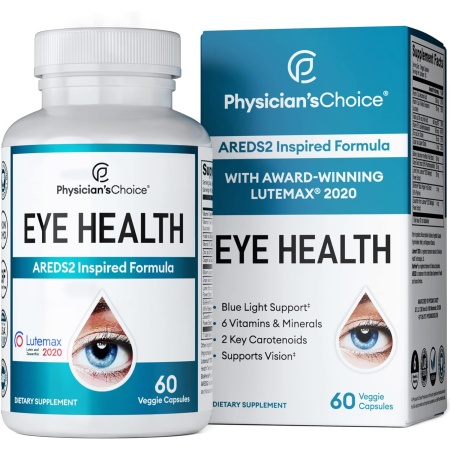 Areds 2 Eye Vitamins - Lutein, Zeaxanthin & Bilberry Extract - Supports Eye Strain, Dry Eyes, and Vision Health - 2 Award-Winning Clinically Proven Eye Vitamin Ingredients - Carotenoid Blend