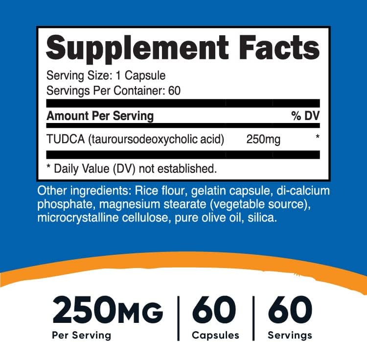 Nutricost Tudca 250mg - 60 Capsules - Image 4