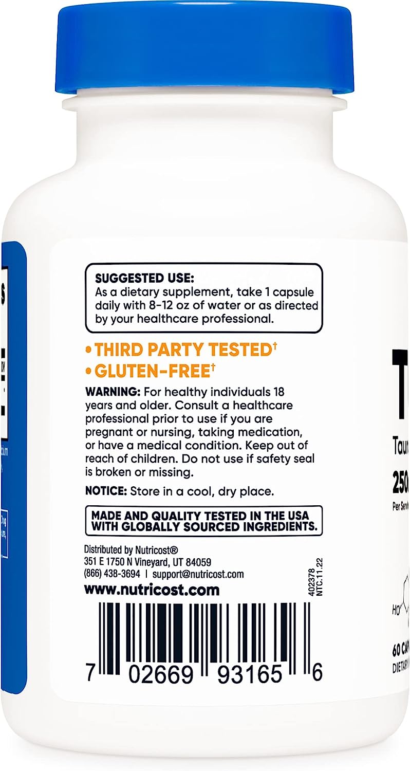 Nutricost Tudca 250mg - 60 Capsules - Image 3