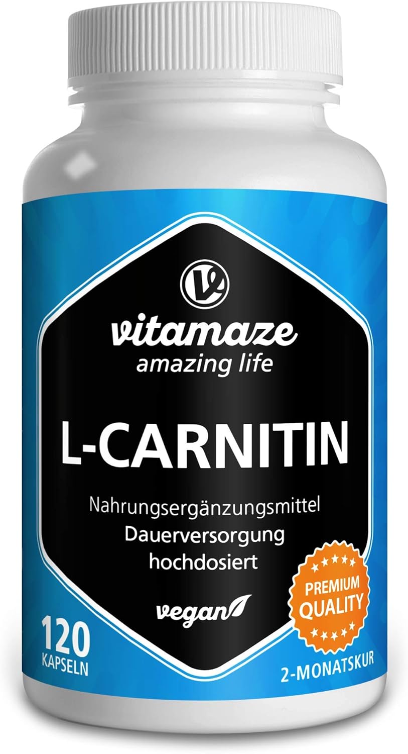 Vitamaze L-Carnitine 680mg vegan capsules made in Germany