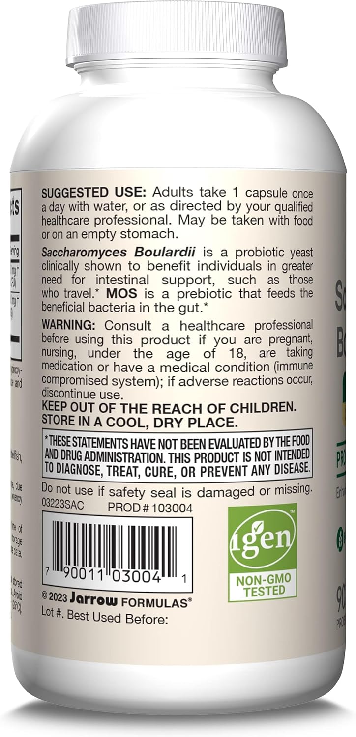 JARROW FORMULAS, Saccharomyces Boulardii MOS, 90 Count - Image 3