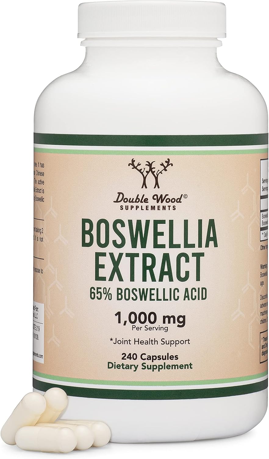 Double Wood Boswellia Serrata -for Joint Health , 240 Capsules