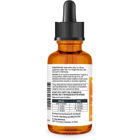 Dr. Berg Liquid Vitamin D3 & K2, Premium Drops with MCT Oil & Zinc, 29.5 ml