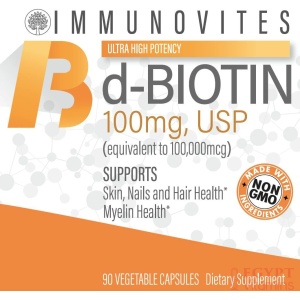 IMMUNOVITES | High Dose Biotin100mg | 90 Capsules - Image 6