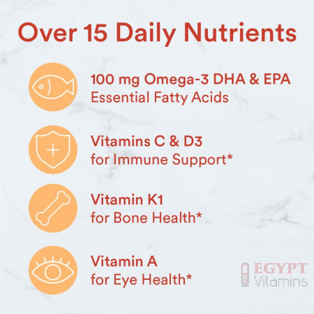 SmartyPants Kids Multivitamin Gummies with Omega 3 120 Count