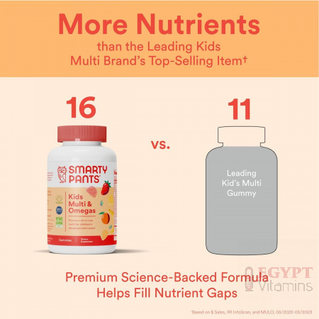 SmartyPants Kids Multivitamin Gummies with Omega 3 120 Count