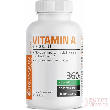 Bronson Vitamin A 10,000 IU Premium Non-GMO Formula Supports Healthy Vision & Immune System and Healthy Growth & Reproduction, 360 Softgels
