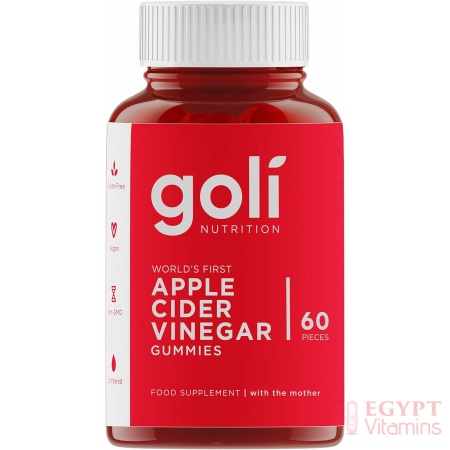 Goli Nutrition World's First Apple Cider Vinegar Gummies 60 Count, 60 Count